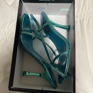 Elegant Metallic Strappy Heels